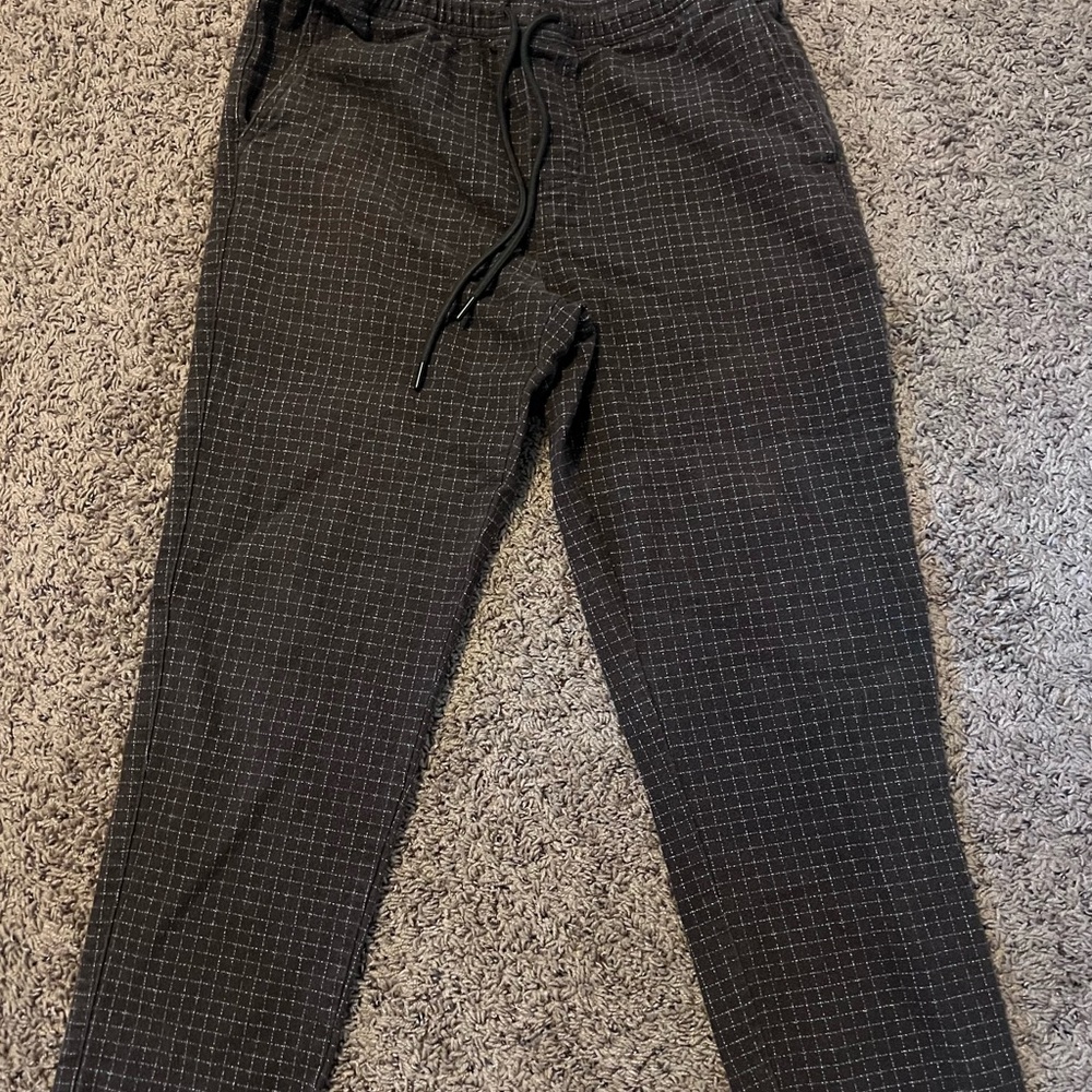 Men's Black Checkered Pants